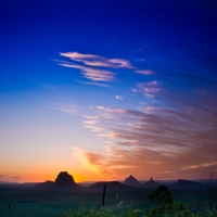 Glass House Mountains Sunset