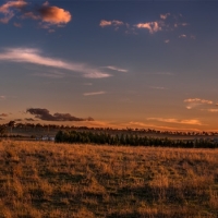 Deeargee Woolshed Sunset Panorama